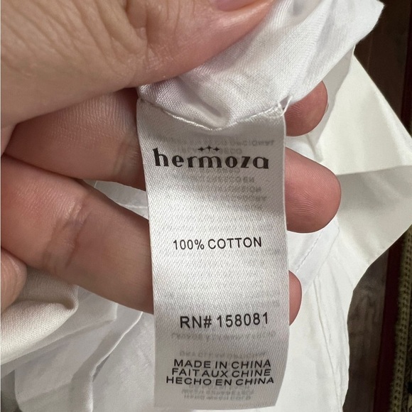 NWT Hermoza – Magdalena Flounce Short Sleeve Mini Dress in White - Picture 5 of 10